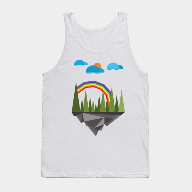 Turtle Cloud-Geometric nature Tank Top by Yazdani Hashmi